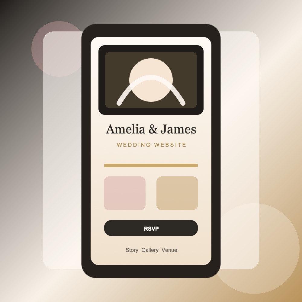 Elegant Wedding Website Canva Template preview